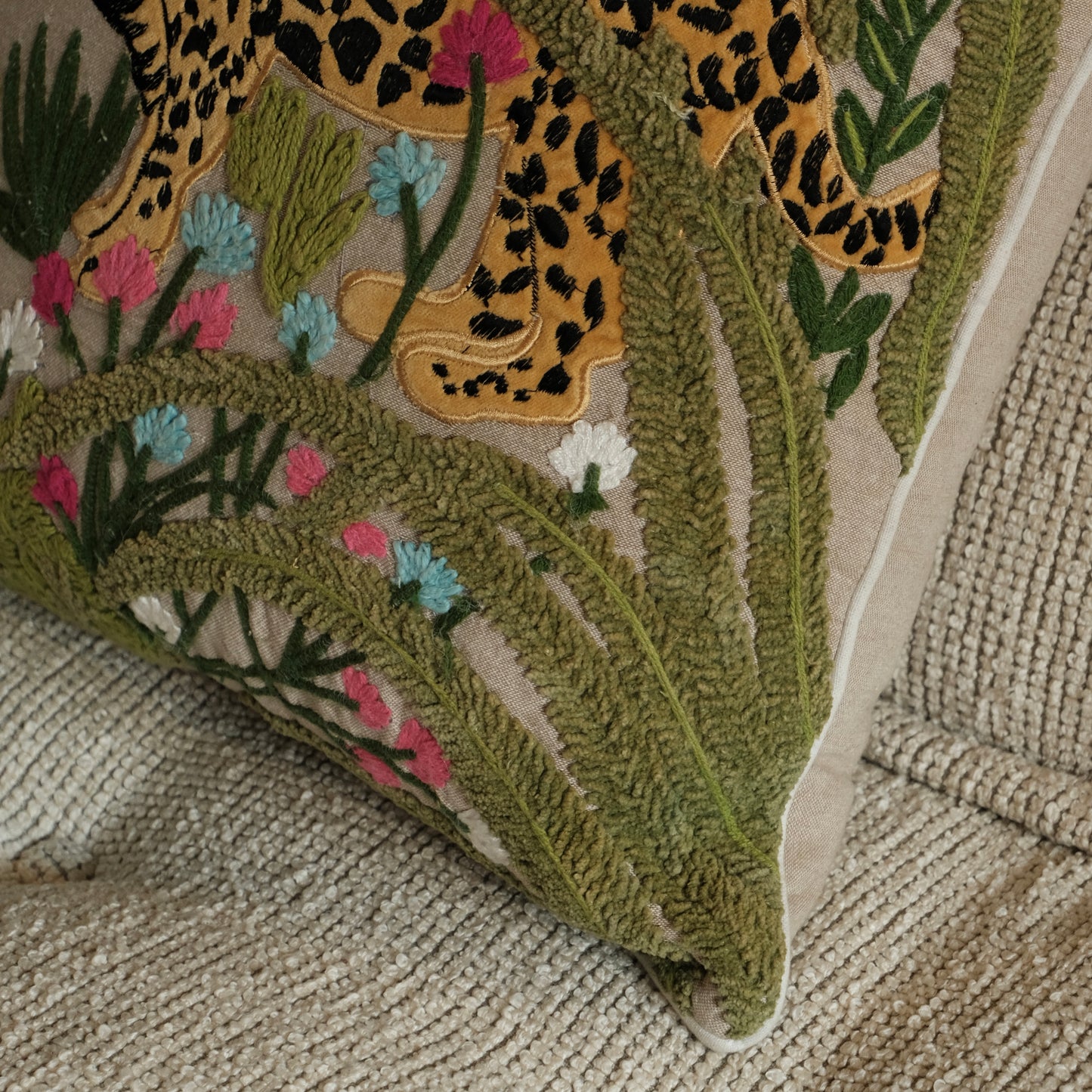 Cojín Cuadrado Leopardo