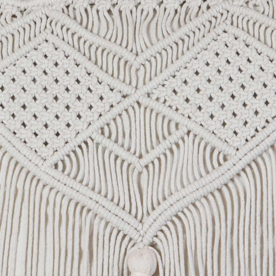 COJÍN MACRAME BORLA CUADRADO