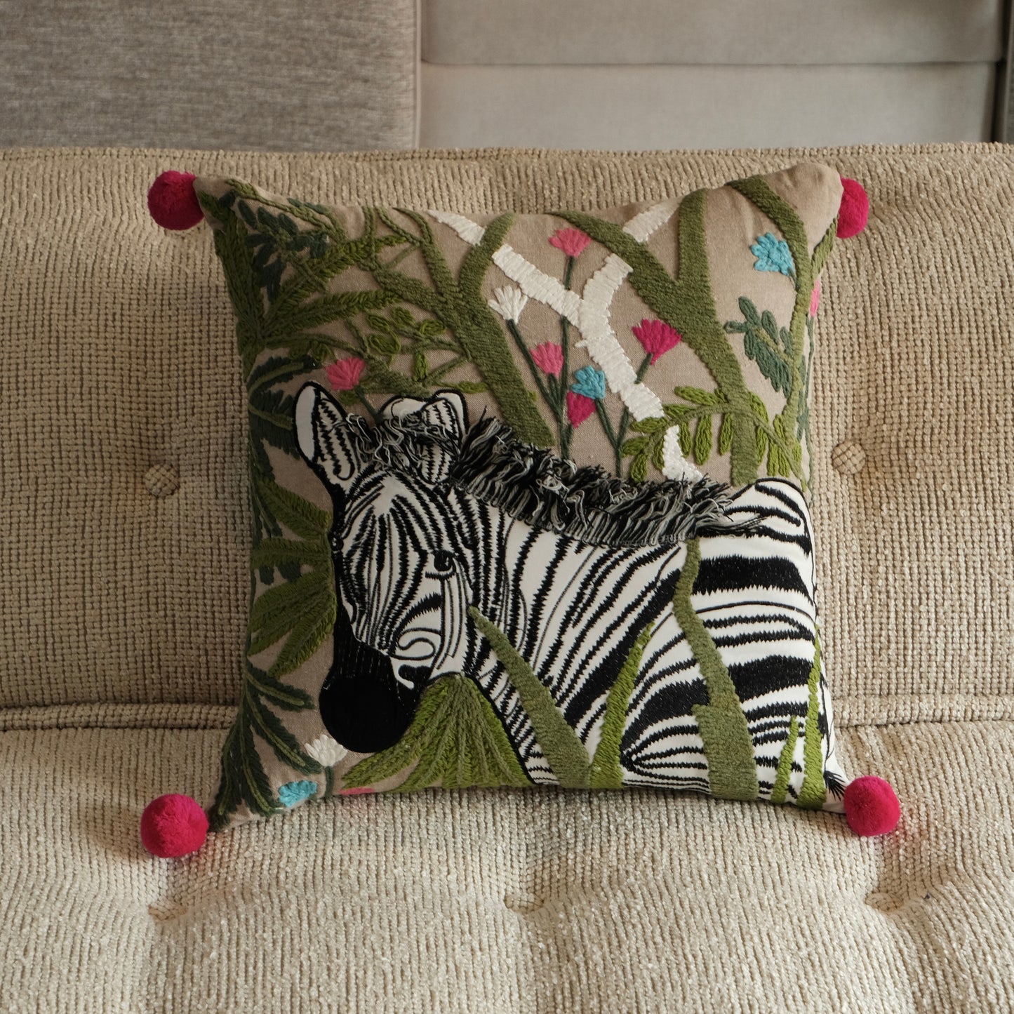 Cojín Cuadrado Zebra