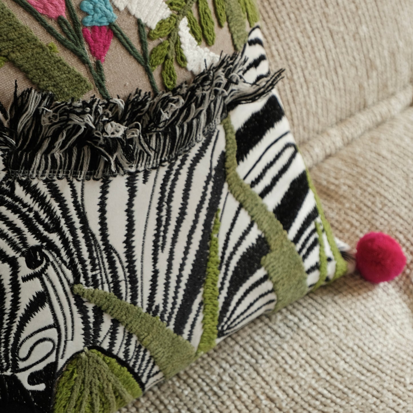 Cojín Cuadrado Zebra