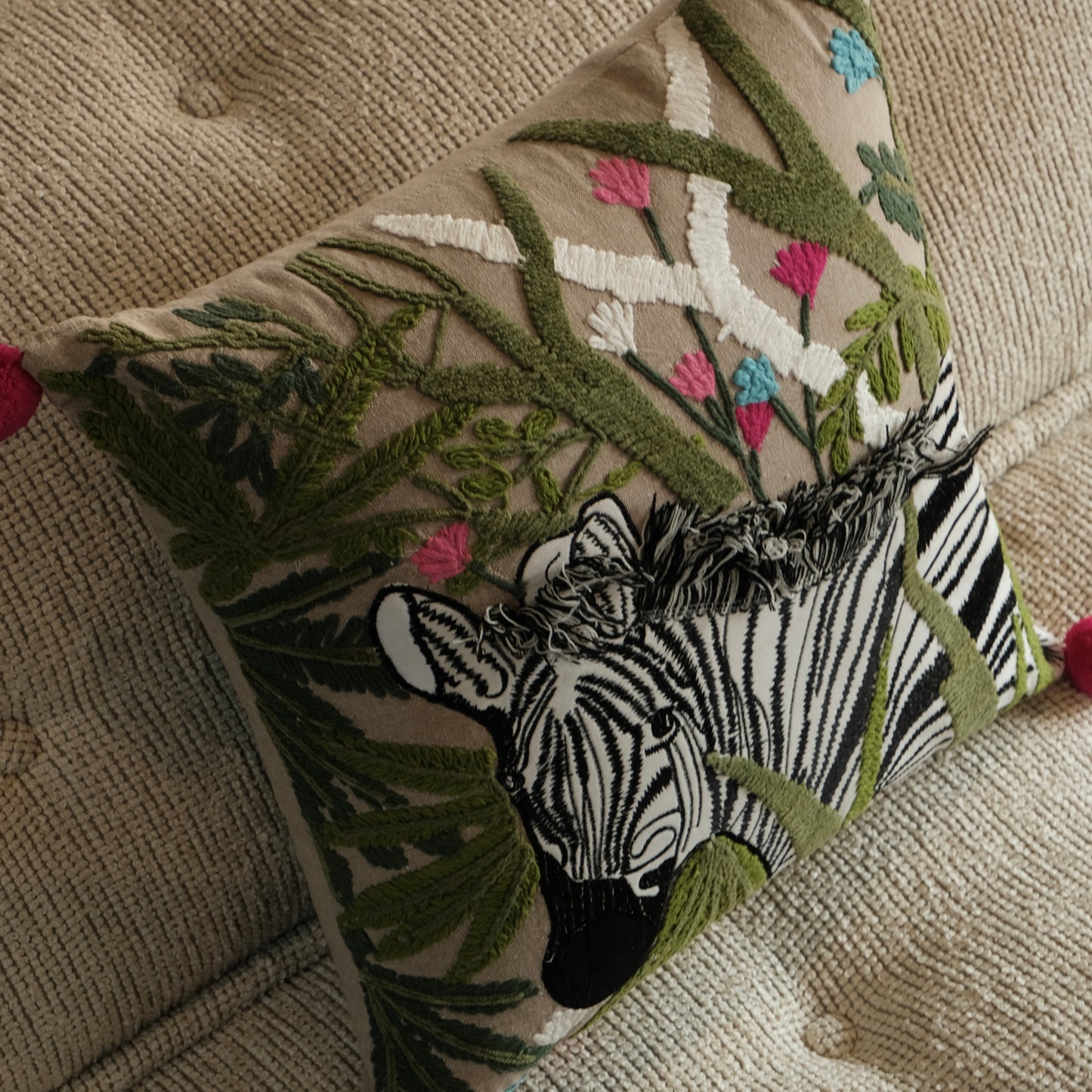 Cojín Cuadrado Zebra