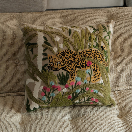 Cojín Cuadrado Leopardo