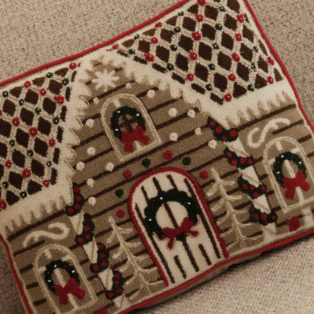 COJIN NAVIDAD CASA DE GALLETAS