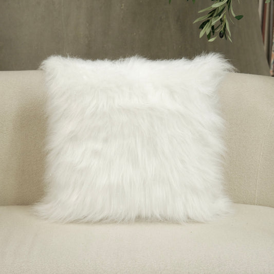 COJIN CUADRADO PELUCHE BLANCO LUREX