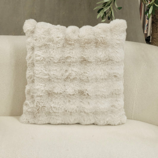 COJÍN CUADRADO PELUCHE GRIS