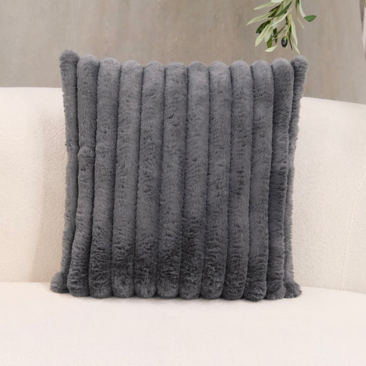 COJIN CUADRADO ACANALADO GRIS