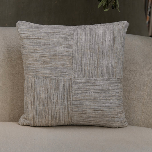 COJÍN CUADRADO RUSTIC LUXURY PLATA